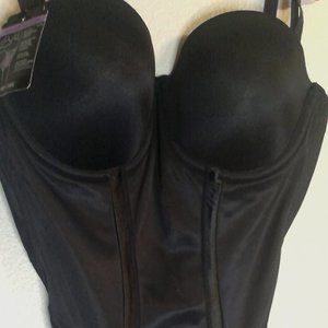 MAIDENFORM Black Ultra-Firm Convertible Body Shaper W/Built-In Underwire Bra 34D